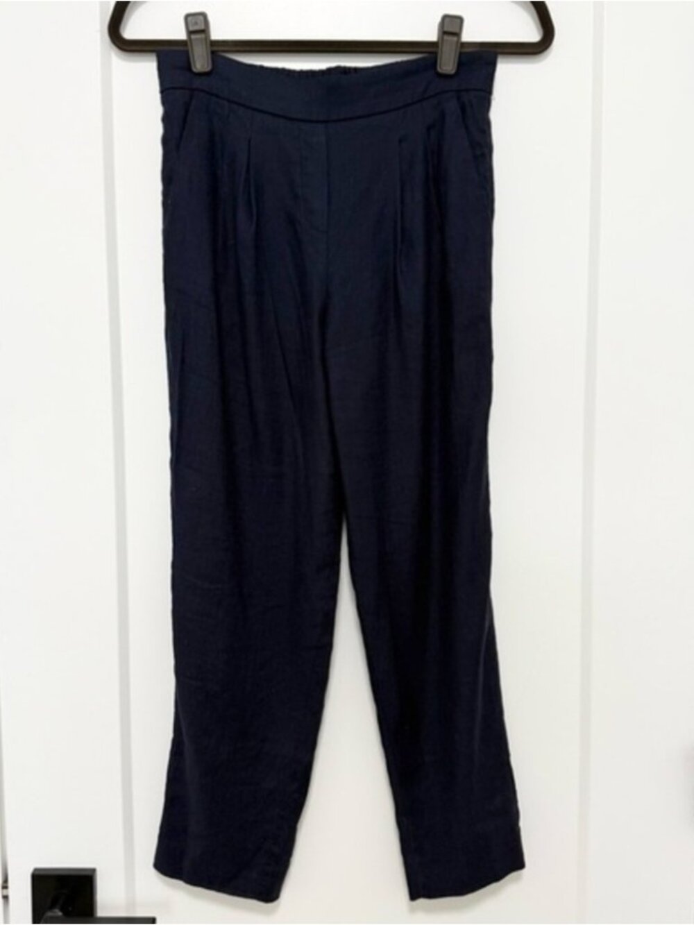 Aritzia Babaton Cohen Pant Linen Navy Blue Size 2 #59588